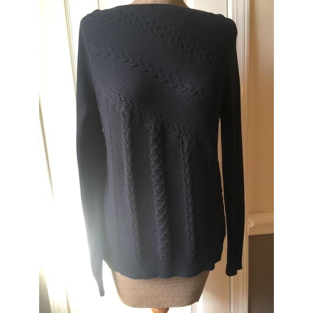 Women's Kim Rogers Black Small Long Sleeve Sweater